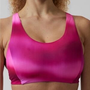 Athleta Women's Malibu Bikini Top A-C Size Med Color Surf Blur Fuchsia